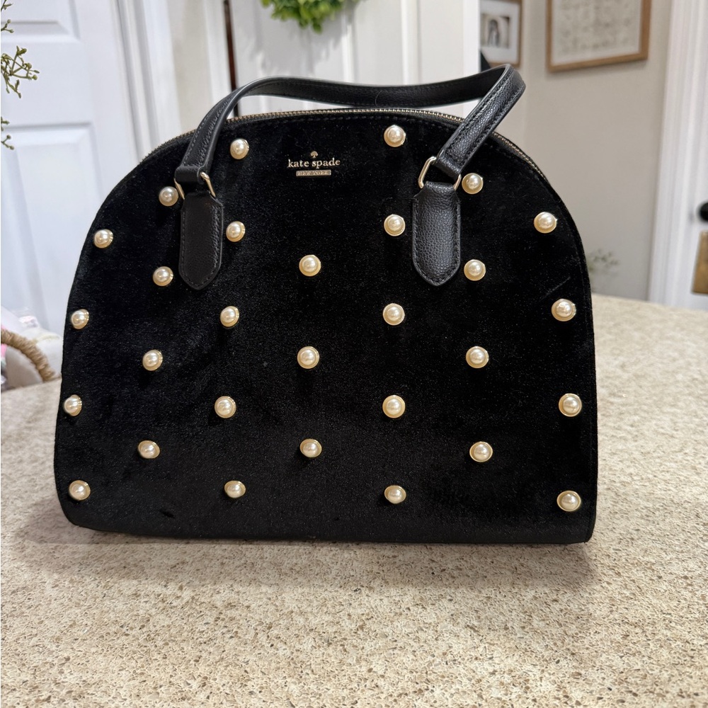 Kate Spade Black Bag with Pearl Accents